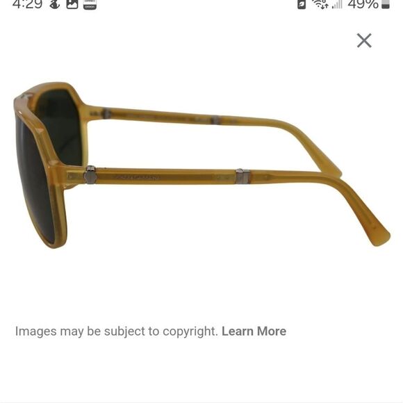 Dolce & Gabbana Yellow Acetate Black Lens Aviator Sunglasses DG4196 main image 8